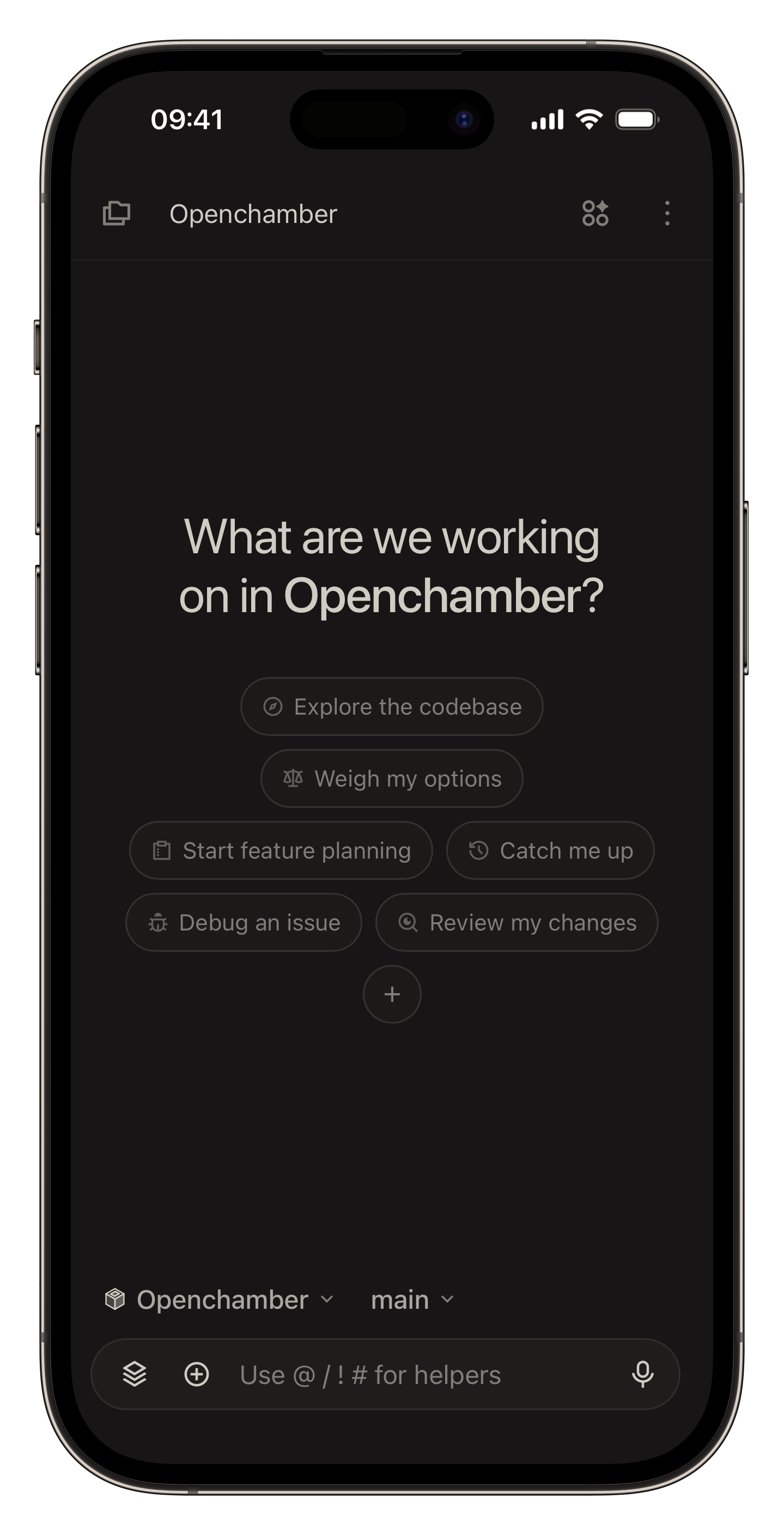 OpenChamber on mobile